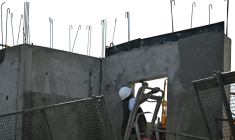 Chantier de construction, à Beziers, dans l'Hérault, le 16 octobre 2025. ( AFP / GABRIEL BOUYS )