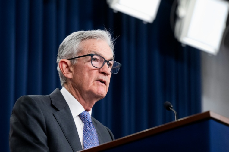 Le président de la Réserve fédérale américaine (Fed), Jerome Powell, s'exprime lors d'une conférence de presse à Washington, le 10 décembre 2025 ( AFP / SAUL LOEB )