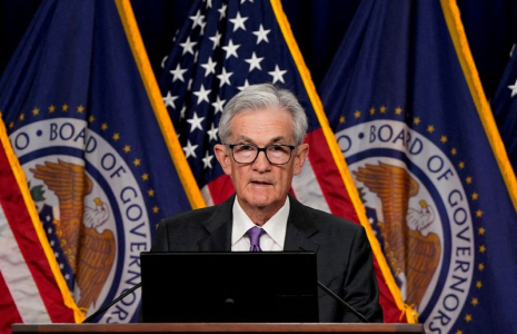 Le président de la Réserve fédérale américaine, Jerome Powell, tient une conférence de presse à Washington