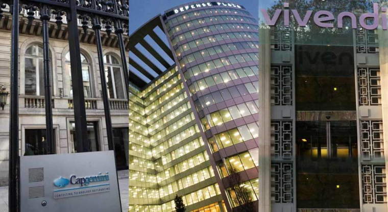 Trois actions françaises de l’indice SBF 120 font partie de la sélection européenne d'UBS. (© Capgemini / Eiffage / Vivendi)