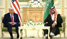 Le président américain Donald Trump et Mohammed ben Salmane, Premier ministre saoudien, à Riyad le 13 mai 2025. ( AFP / BRENDAN SMIALOWSKI )