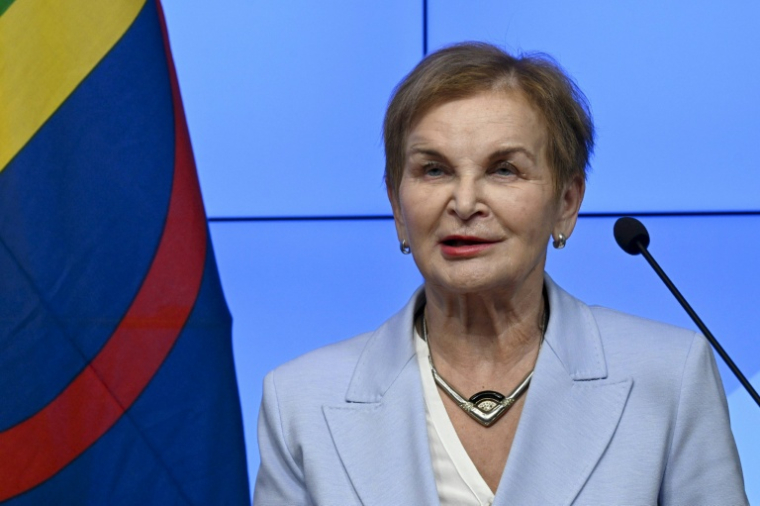 La présidente de la commission, Hannele Pokka, le 4 décembre 2025, à Helsinki, en Finlande ( Lehtikuva / Markku Ulander )