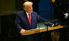 Le président américain Donald Trump s'adresse à l'Assemblée générale de l'ONU, le 23 septembre 2025 à New York ( GETTY IMAGES NORTH AMERICA / Alexi J. Rosenfeld )