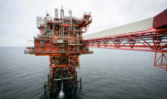 Une plateforme d'extraction en mer du Nord, le 17 juin 2024 ( POOL / Leon Neal )