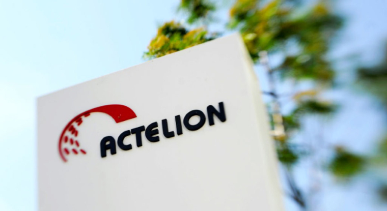 Le logo du laboratoire biopharmaceutique suisse Actelion. (© F. Coffrini / AFP)
