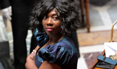 Danièle Obono à Paris, le 18 juillet 2024. ( AFP / BERTRAND GUAY )