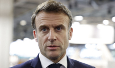 Emmanuel Macron à Paris, le 22 février 2025. ( POOL / MOHAMMED BADRA )