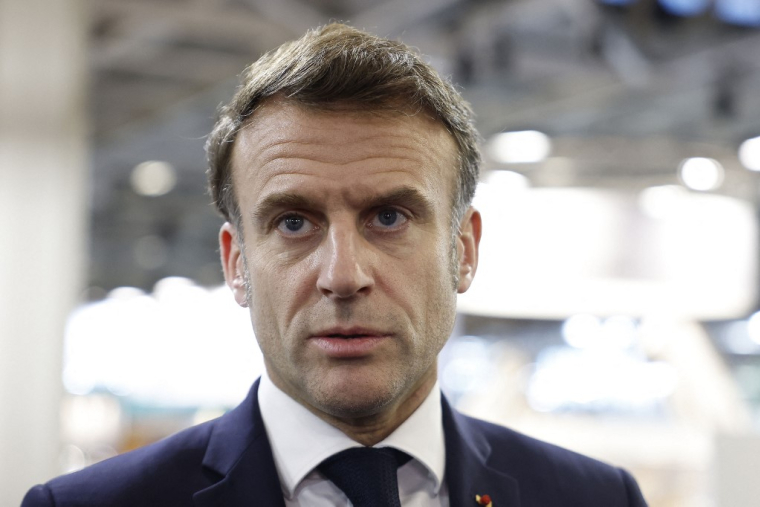 Emmanuel Macron à Paris, le 22 février 2025. ( POOL / MOHAMMED BADRA )