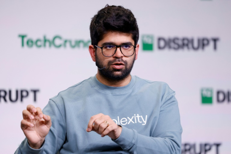 Aravind Srinivas, cofondateur et PDG de la start-up d'IA Perplexity, lors du TechCrunch Disrupt, le 30 octobre 2024 à San Francisco, en Californie ( Getty / Kimberly White )