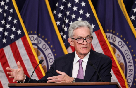Le président de la Fed, Jerome Powell, lors d'une conférence de presse