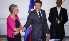 Elisabeth Borne et Emmanuel Macron, à Paris, le 7 septembre 2023 ( POOL / THOMAS PADILLA )