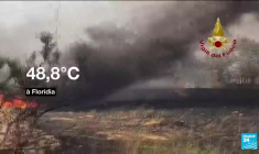 Incendies en Italie : plusieurs feux au sud, record de température en Sicile