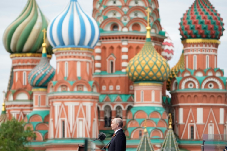 Le président russe Vladimir Poutine lors d'un discours sur la place Rouge pour les commémorations du 9-mai 1945, le 9 mai 2026 à Moscou ( POOL / Pavel Bednyakov )