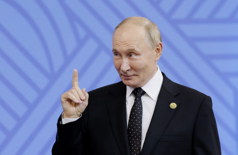 Vladimir Poutine à Kazan, en Russie, le 23 octobre 2024. ( POOL / MAXIM SHEMETOV )