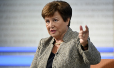Kristalina Georgieva à Washington, aux États-Unis, le 10 janvier 2024. ( AFP / OLIVIER DOULIERY )