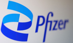L'illustration montre le logo de Pfizer