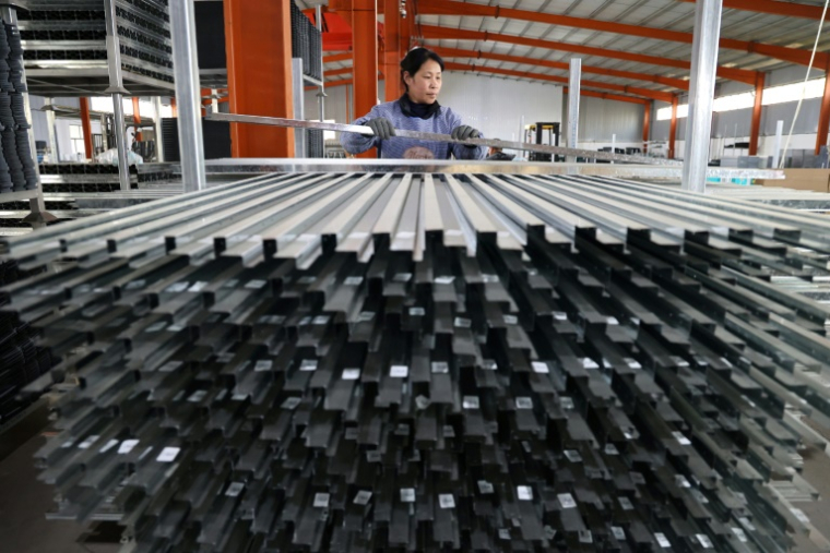 Une usine de produits métalliques à Binzhou, dans l'est de la Chine, le 15 avril 2025 ( AFP / - )
