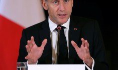 Emmanuel Macron à Paris le 9 octobre ( POOL / Thomas SAMSON )