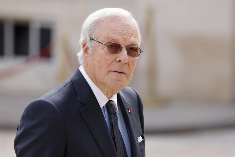 David Rothschild, à la tête de la holding Concordia de la famille Rothschild, le 7 mai 2022 à l'Élysée. ( AFP / LUDOVIC MARIN )