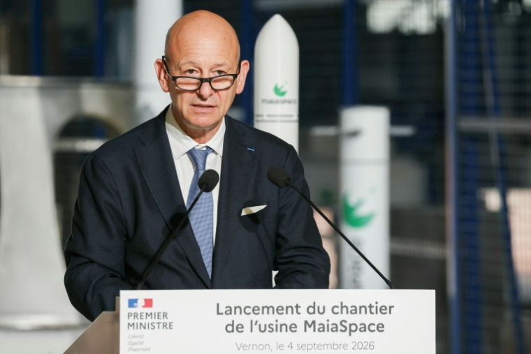 Le président exécutif d'ArianeGroup Christophe Bruneau à Vernon, près de Paris, le 4 septembre 2026  ( AFP / Thomas SAMSON )