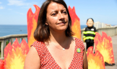 Cécile Duflot à Biarritz, le 23 août 2019. ( AFP / BERTRAND GUAY )