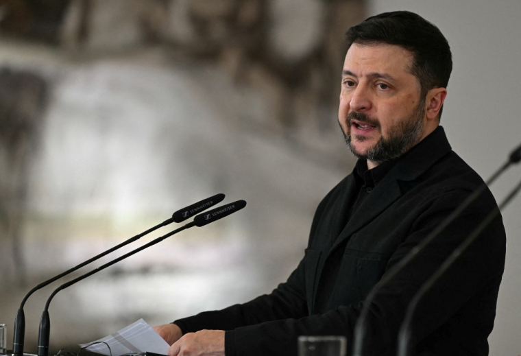 Volodymyr Zelensky, à Madrid, le 18 mars 2026 ( AFP / JAVIER SORIANO )