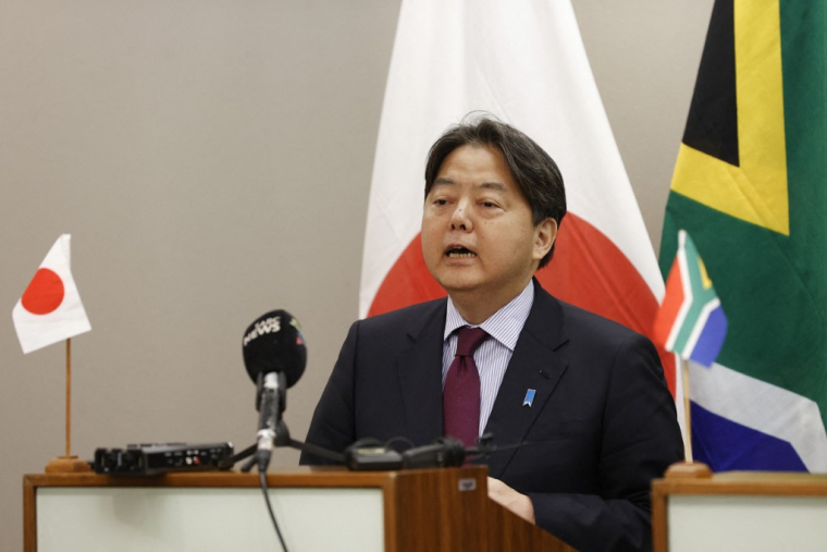 Yoshimasa Hayashi à Pretoria, en Afrique du Sud, le 1er août 2023. ( AFP / PHILL MAGAKOE )
