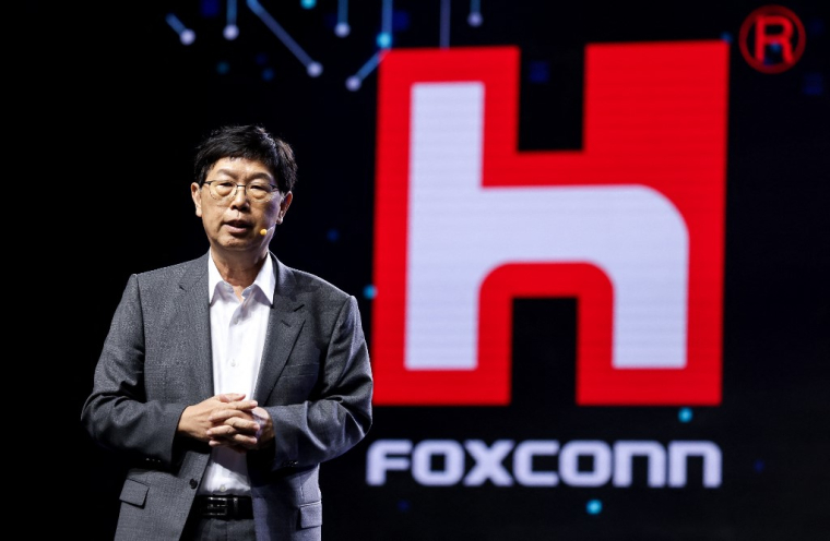 Young Liu, PDG de Foxconn, en 2023, à Taiwan ( AFP / I-HWA CHENG )