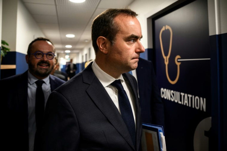 Le nouveau Premier ministre Sébastien Lecornu, le 13 septembre 2025 à Mâcon ( AFP / JEFF PACHOUD )