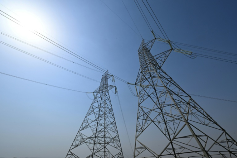 Des lignes électriques à Mateur, dans le nord de la Tunisie, le 21 juillet 2026 ( AFP / FETHI BELAID )