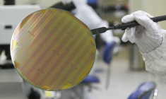 Une plaquette dans une usine de semi-conducteurs à Pyeongtaek, en Corée du Sud