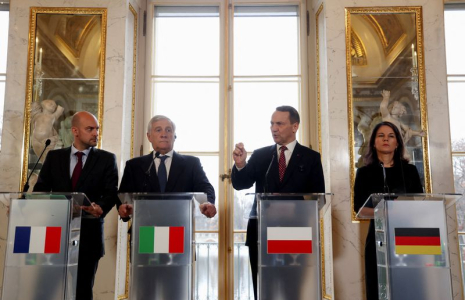 Les ministres européens des affaires étrangères rencontrent le ministre polonais des affaires étrangères à Varsovie