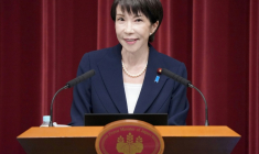 La Première ministre japonaise, Sanae Takaichi, lors d'une conférence de presse à Tokyo, le 19 janvier 2026 ( JIJI Press / STR )
