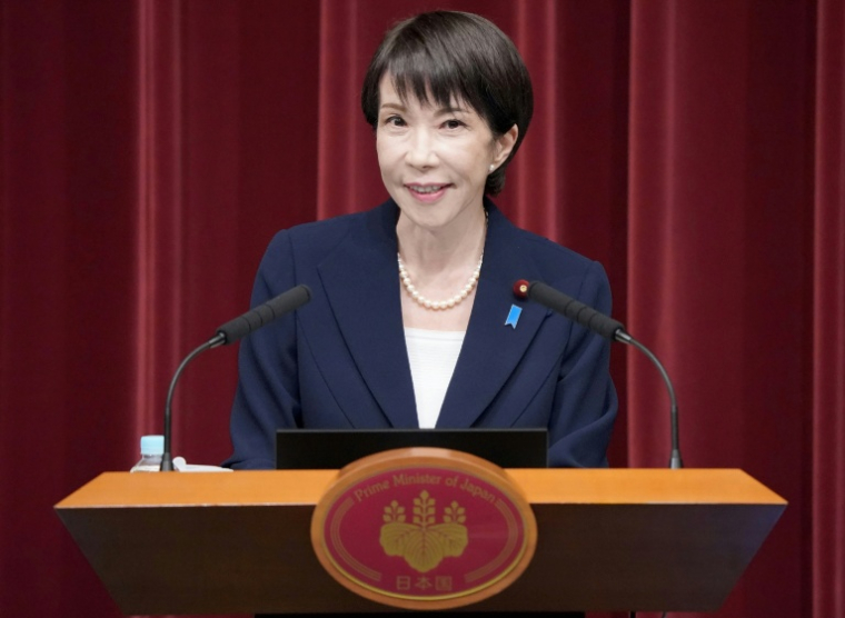 La Première ministre japonaise, Sanae Takaichi, lors d'une conférence de presse à Tokyo, le 19 janvier 2026 ( JIJI Press / STR )