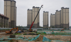 Un site de construction d'immeubles résidentiels à Tianjin en Chine