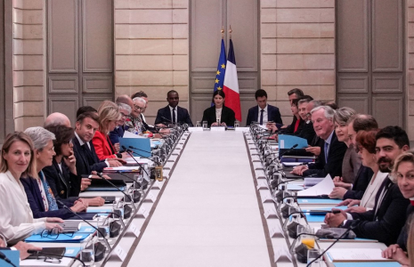 Le Conseil des ministres à Paris, le 23 septembre 2024. ( POOL / CHRISTOPHE ENA )
