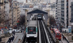 Le métro parisien à la veille la journée de grève nationale prévue ce jeudi contre le projet de réforme des retraites du gouvernement français