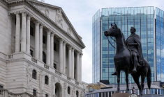 Photo d'archives du siège de la Banque d'Angleterre (BoE) à Londres