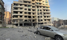 Des dégâts causés par une frappe israélienne sur le centre de Beyrouth