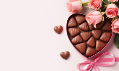 (Crédits photo : Adobe Stock - Boîte de chocolats et roses à offrir en cadeau pour la Saint-Valentin)