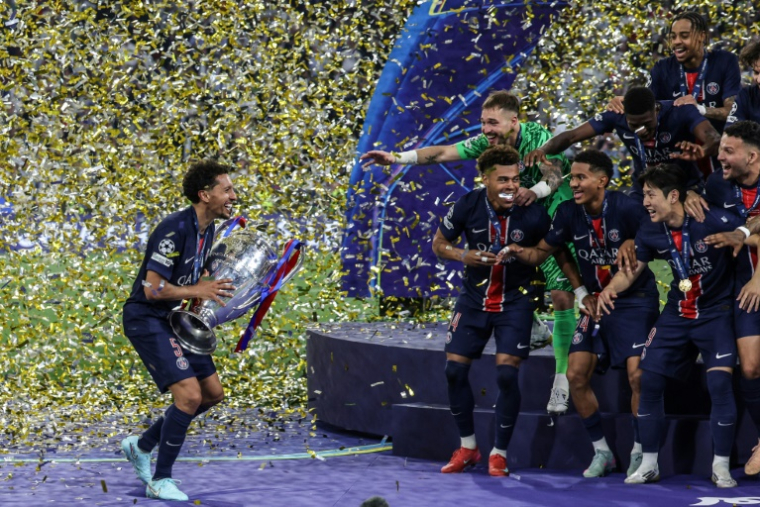 Le PSG sacré champion d'Europe après sa victoire sur l'Inter Milan à Munich, le 31 mai 2025 ( AFP / FRANCK FIFE )