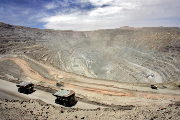 La mine de cuivre de Chuquicamata, au Chili. ( AFP / MARTIN BERNETTI )