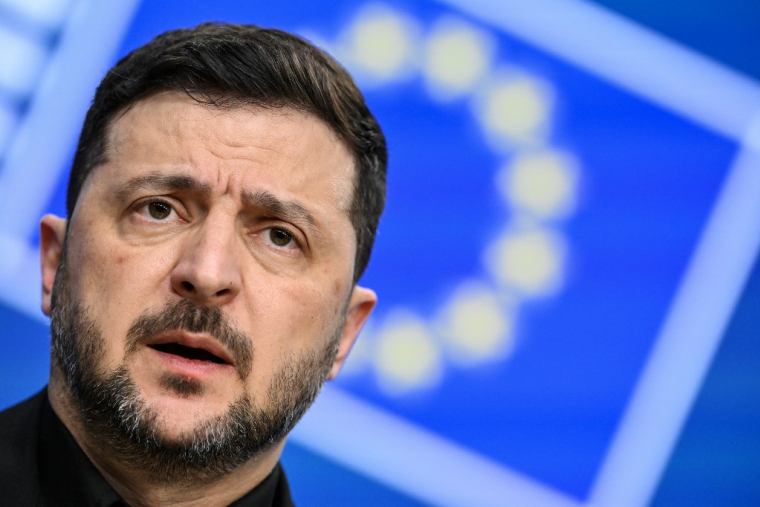 Volodymyr Zelensky, à Bruxelles, le 18 décembre 2025 ( AFP / JOHN THYS )