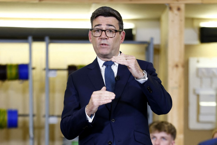 Andy Burnham, le 15 octobre 2026, à Motherwell ( POOL / JEFF J MITCHELL )