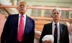 Le président américain Donald Trump et le président de la Réserve fédérale Jerome Powell