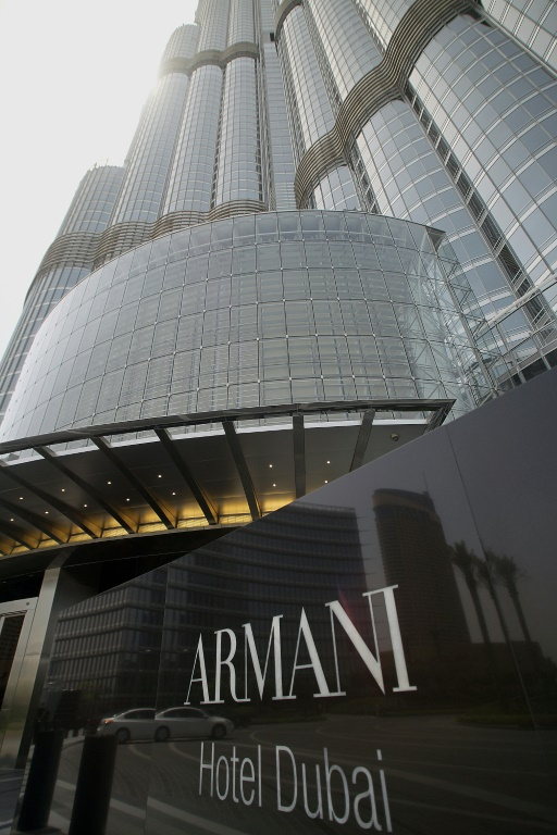 L'hôtel Armani de Dubaï dans la tour Burj Khalifa de l'émirat du Golfe, le 27 avril 2010 ( AFP / Karim SAHIB )
