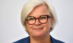 Catherine Vautrin, le 8 juillet 2025, en Eure-et-Loir ( AFP / JEAN-FRANCOIS MONIER )