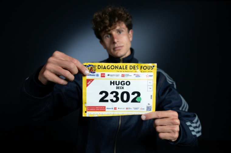 Hugo Deck, vainqueur de la Diagonale des Fous 2026, photographié à Paris le 23 octobre 2026 ( AFP / Simon WOHLFAHRT )