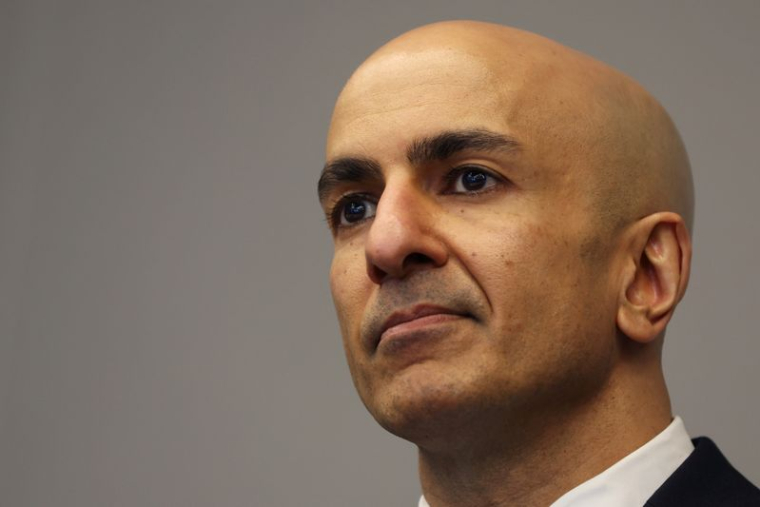 Neel Kashkari, PDG de la Federal Reserve Bank of Minneapolis, participe à une interview avec Reuters à New York