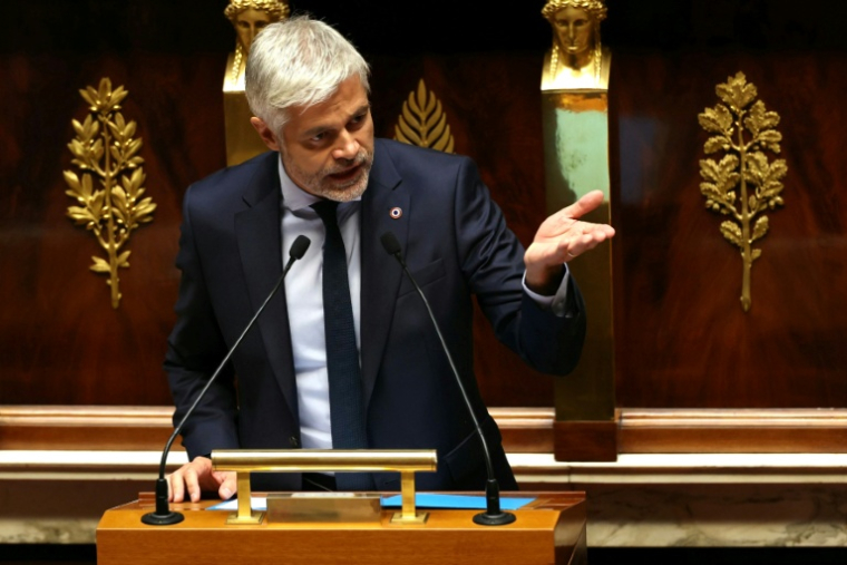 Laurent Wauquiez, président du groupe parlementaire Droite Républicaine à l'Assemblée nationale, le 14 octobre 2025 à Paris ( AFP / Thomas SAMSON )